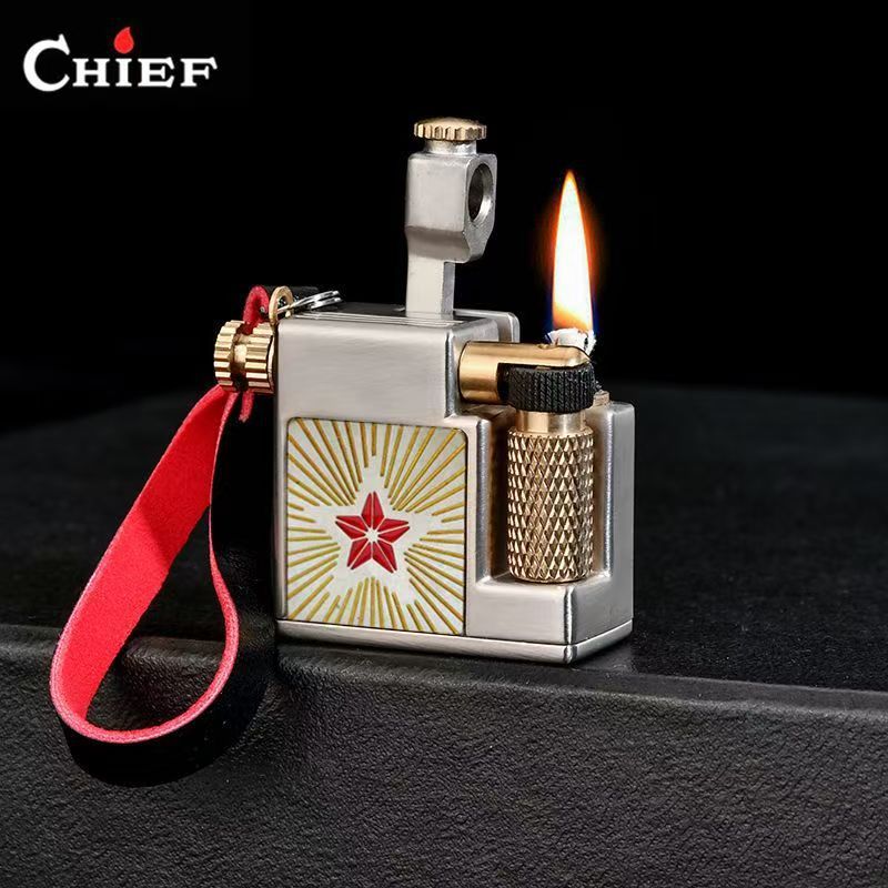 Fire Starting Kit - CHIEF 715 미니 스퀘어 플린트 라이터