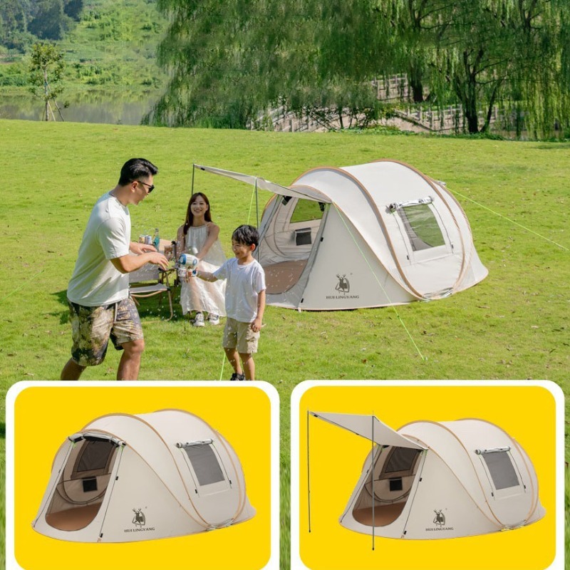 Emergency Mylar Tent - 야외 캠핑 방수 원터치 텐트, 접이식