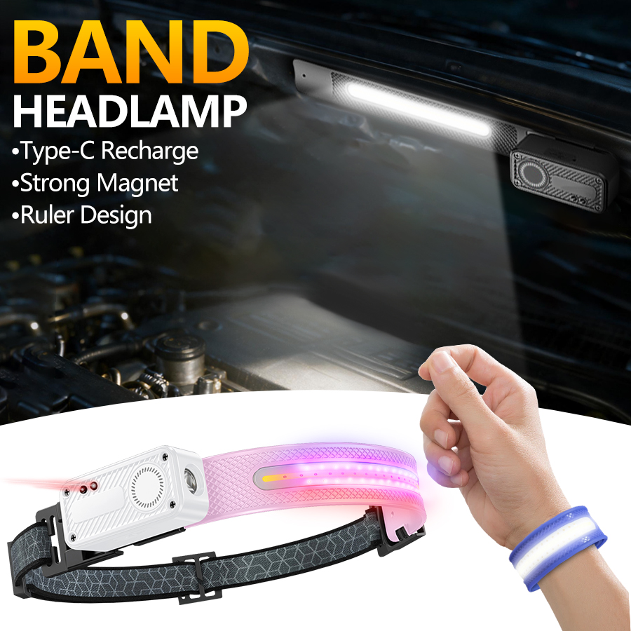 Fishing Kit Compact - 충전식 COB LED 헤드램프 모션 센서