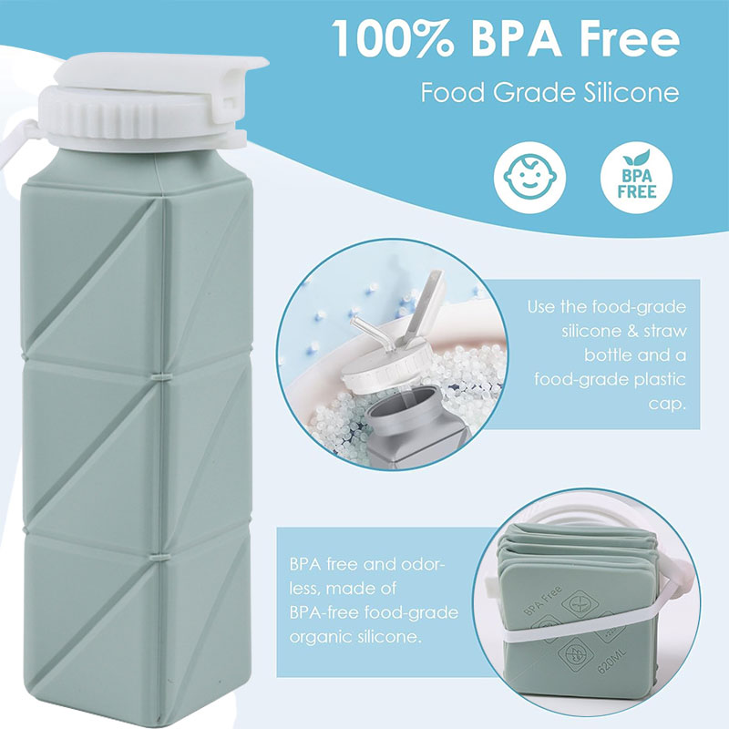 밀짚 뚜껑이있는 620ml 접이식 물병 컵 여행 체육관 - Water Bag Collapsible 리뷰 및 가격