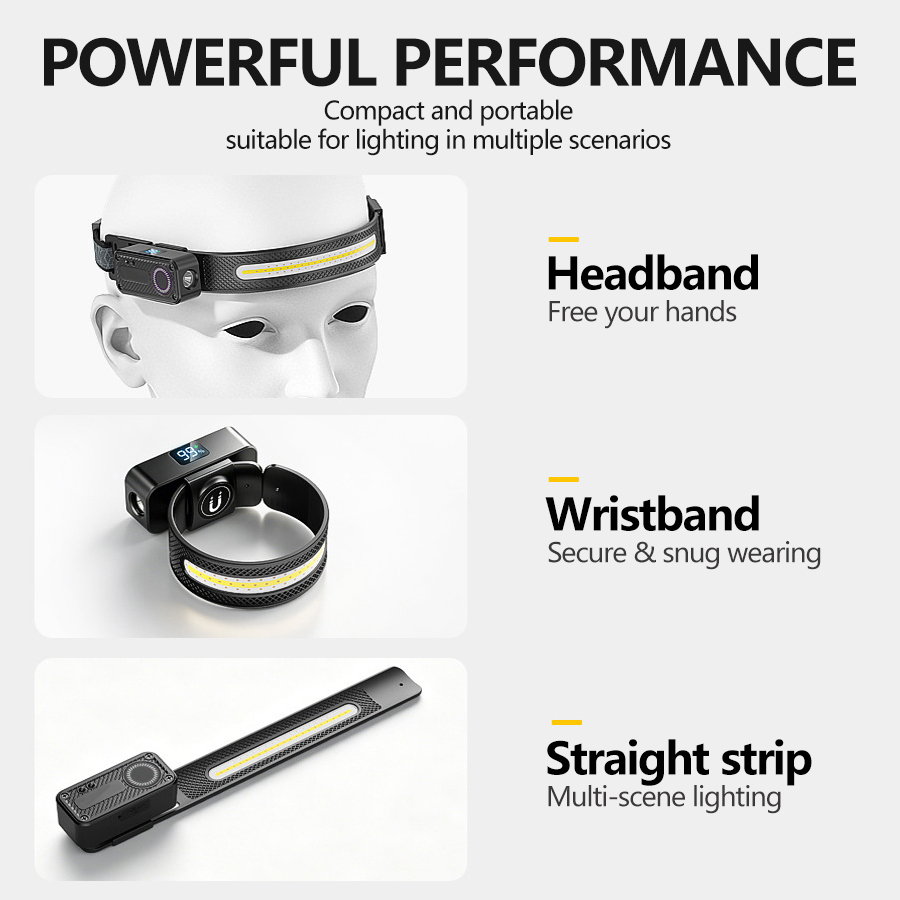 충전식 COB LED 헤드램프 모션 센서 헤드라이트 토 - Fishing Kit Compact 리뷰 및 가격