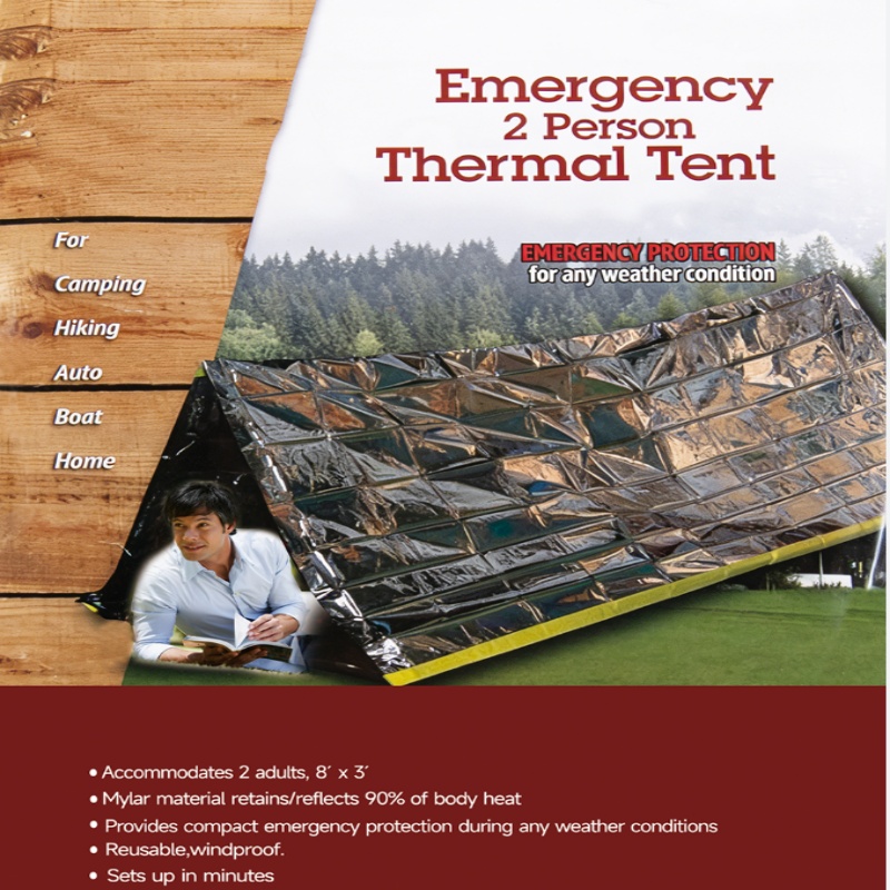 휴대용 2인용 비상 생존 텐트, 방수 방풍 마일러 단열 - Emergency Mylar Tent 리뷰 및 가격